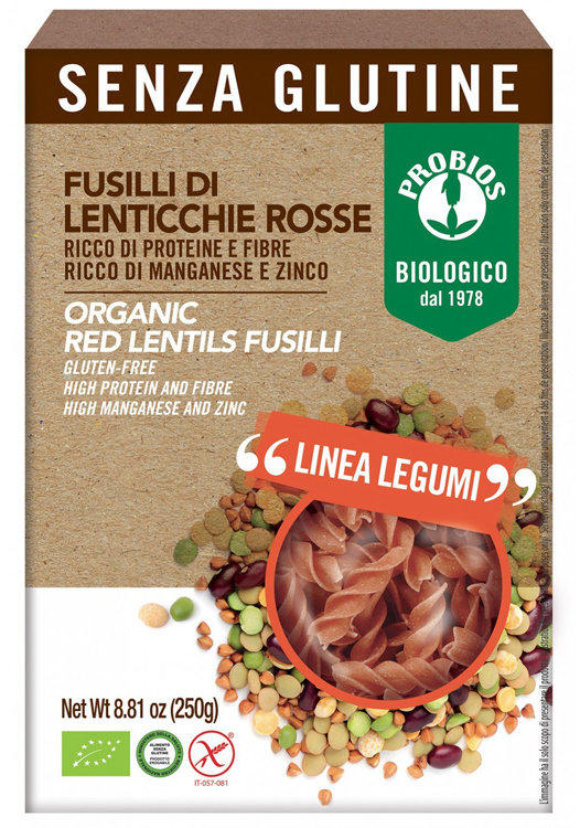 fusilli 100% lenticchie rosse