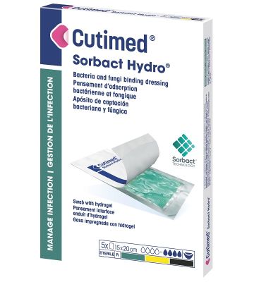 Medicazione Idrofobica Cutimed Sorbact Hydro 7,5x7,5 cm 10 Pezzi