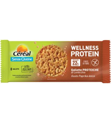 Cereal Wellness Protein Gallette Proteiche di Lenticchie Gusto Paprika Dolce 82 g