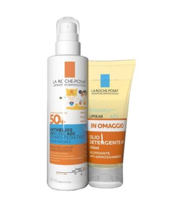 Latte Solare Bambino Spf50+ Anthelios + Olio Detergente Lipikar la Roche Posay