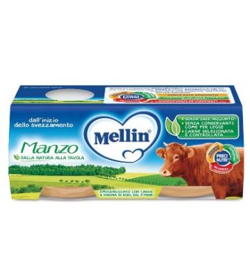 Mellin Omog Manzo 2x80g