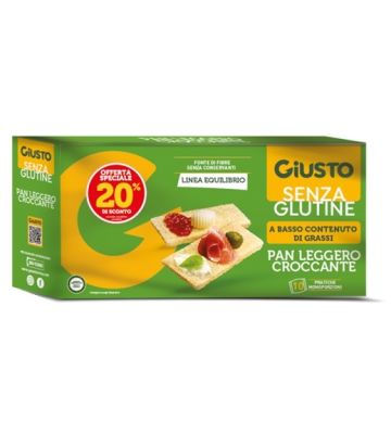 Giusto Senza Glutine Pan Leggero Croccante Linea Equilibrio10x25 g Taglio Prezzo -20%