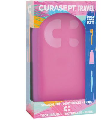 Curasept Travel Fuxia 1 Spazzolino + 1 Dentifricio 20 ml + 3picks