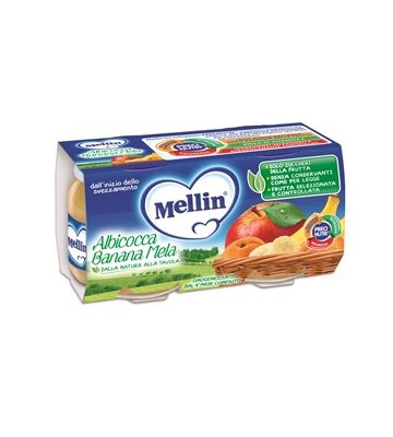 Mellin Omog Alb/ban/mel 2x100g