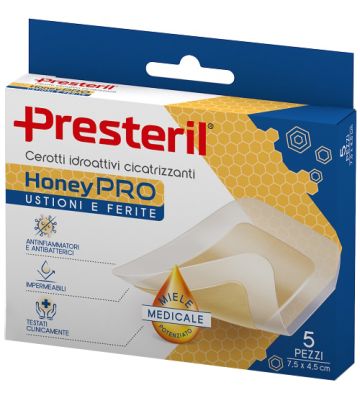 Cerotto Idroattivo Cicatrizzante Presteril Honeypro 5x7 cm 5pezzi