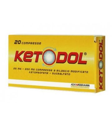 Ketodol*20cpr 25mg+200mg