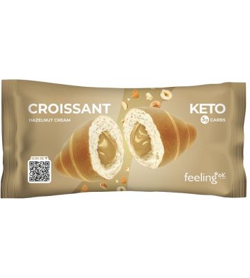 Feeling ok Croissant Ripieno di Crema alla Nocciola 50 g