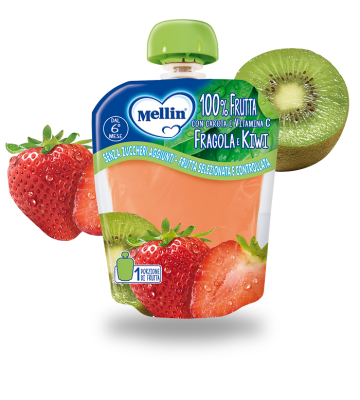 Mellin Pouch Fragola Kiwi 90g