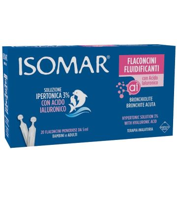 Isomar Flaconcini Fluidificanti Soluzione Ipertonica 30%+acido Ialuronico 20 Flaconcini da 5 ml