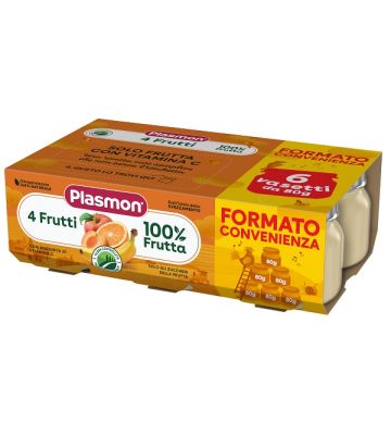 Plasmon Omog 4 Frutti 6x80g