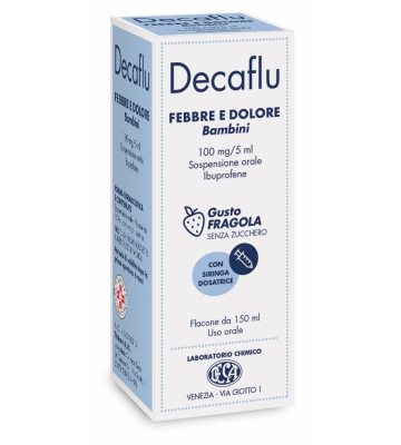 Decaflu Febbre e Dolore*orale Sosp 150 ml 100 Mg/5 ml Gustofragola Senza Zucchero