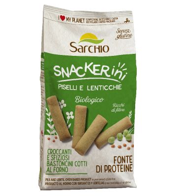 Sarchio Snackerini Piselli e Lenticchie Biologico 180 g