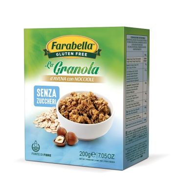 Farabella Gluten Free la Granola D'avena con Nocciole Senzazuccheri Senza Lattosio 200 g