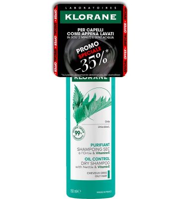 Klorane Shampoo Secco Ortica 150 ml Black Friday