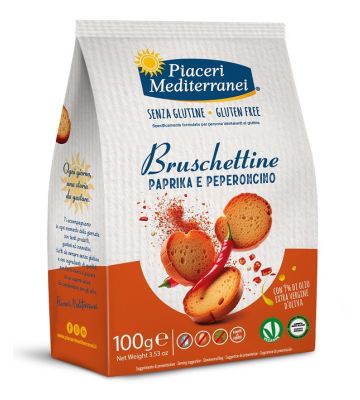 Piaceri Mediterranei Bruschettine Paprika e Peperoncino 100g