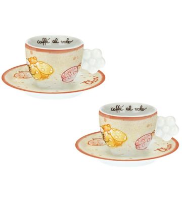 Set Tazzine Caffe' Coccinella 2 Pezzi