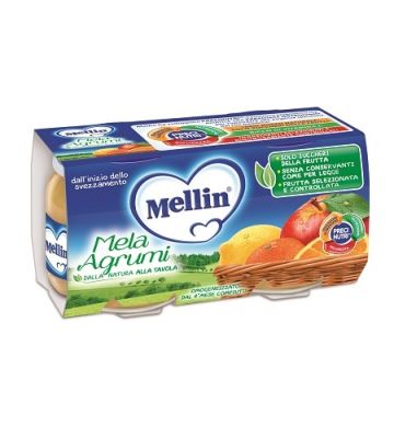 Mellin Omog Mela Agrumi 2x100g
