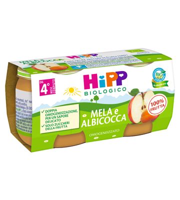 Hipp Bio Omog Alb/mela 2x80g
