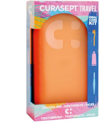 Curasept Travel Arancio 1 Spazzolino + 1 Dentifricio 20 ml +3 Picks