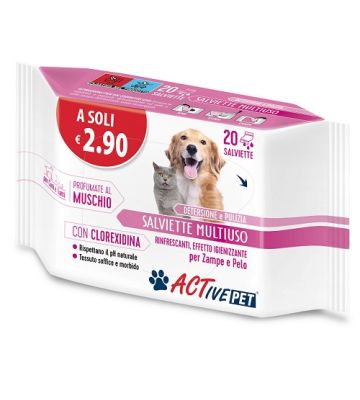 Active Pet Salviette Clx 20pz