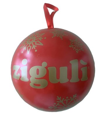Ziguli Pallina Fragola Christmas Confezione a Forma di Pallina Contenente 2 Blister al Gusto di Fragola 80 g