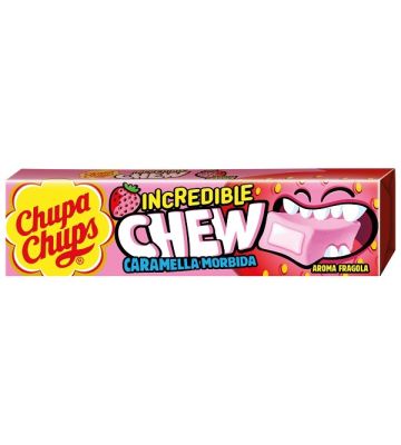 Chupa Chups Incredible Chew Fragola 20 Pezzi