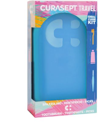 Curasept Travel Blu 1 Spazzolino + 1 Dentifricio 20 ml + 3 Picks