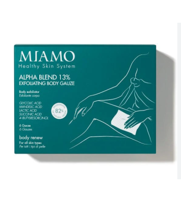 Miamo Body Renew Alpha Blend 13% Exfoliating Body Gauze Inbevute 6 Buste