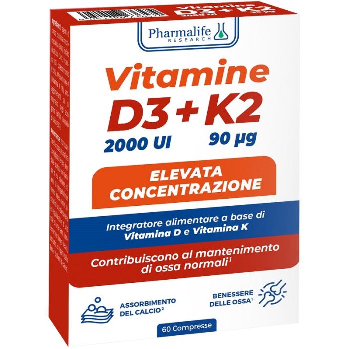 Vitamine D3+k2 60cpr