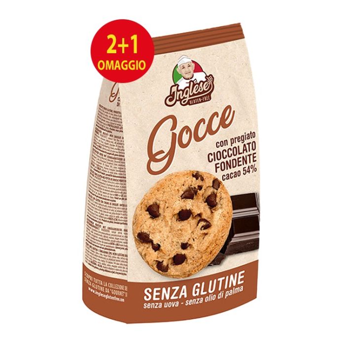 Inglese Biscotti Gocce Cioccolato 300 g Promo 2+1 in Omaggiosenza Uova
