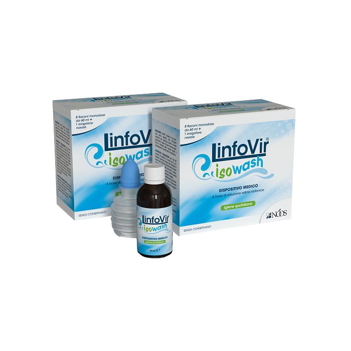 Soluzione Salina Isotonica Linfovir Isowash 2 Astucci da 8 Flaconi da 60 ml