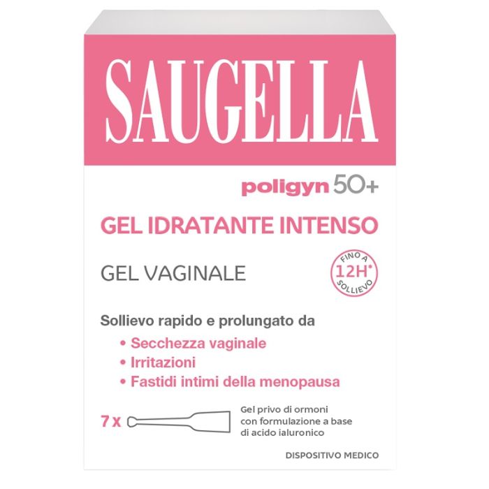 Saugella Poligyn 50+ Gel Idratante Intenso 7 Tubetti Monodose da 4 ml