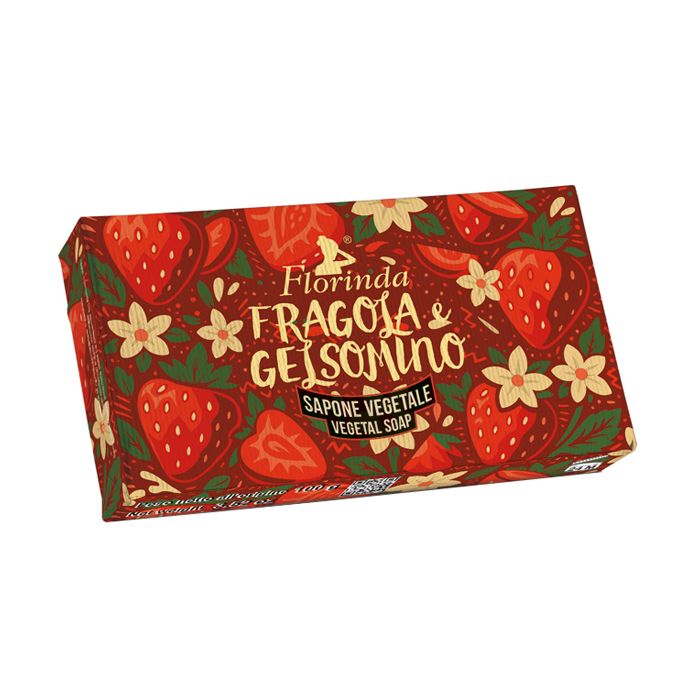 Florinda i Cremosi Fragola e Gelsomino Sapone Vegetale 100 g