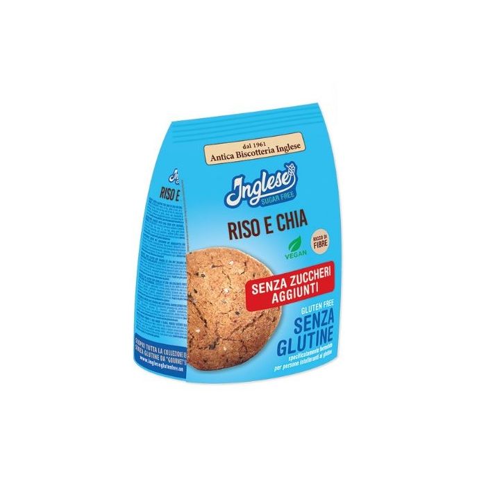 Inglese Biscotti Senza Zucchero Riso e Chia 200 g Promozione2+1