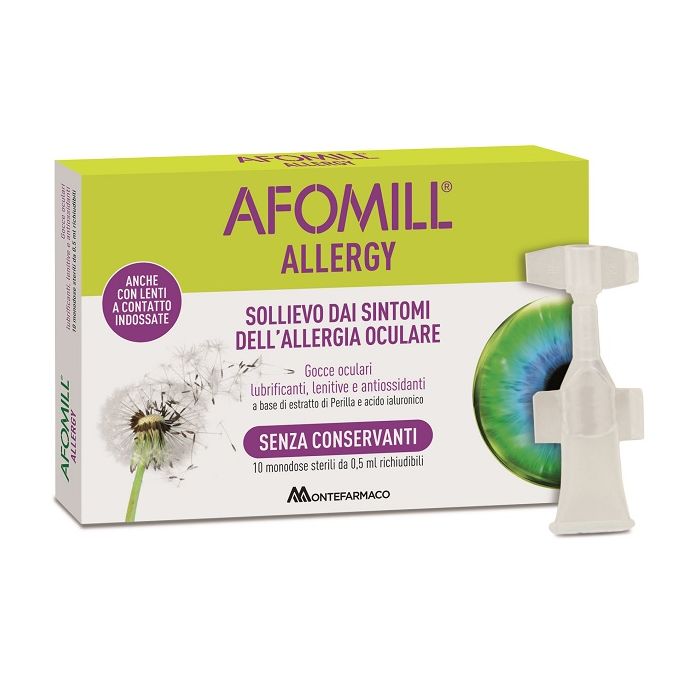 Afomill Allergy Gocce Oculari 10 Fiale Richiudibili da 0,5 ml