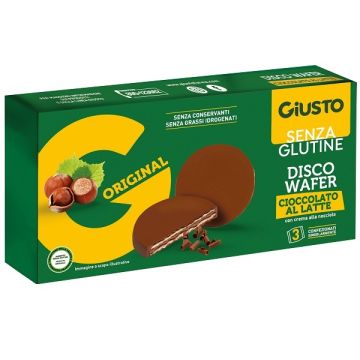 Giusto Senza Glutine Disco Wafer Cioccolato al Latte 3 x 24g