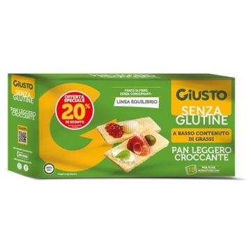 Giusto Senza Glutine Pan Leggero Croccante Linea Equilibrio10x25 g Taglio Prezzo -20%