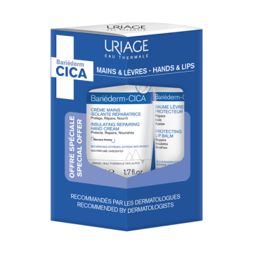 Uriage Bariederm Cr.mani 50 ml + Cica Balsamo Labbra 15 ml