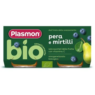 Plasmon Omog Pera Mirt Bio 2pz