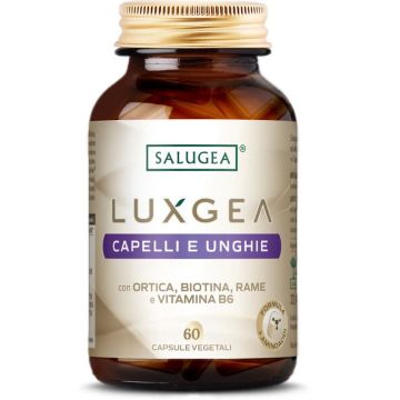 Luxgea Capelli e Unghie Salugea 60 Capsule Vegetali Senza Glutine Senza Lattosio