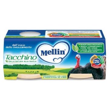 Mellin Omog Tacchino 2x80g