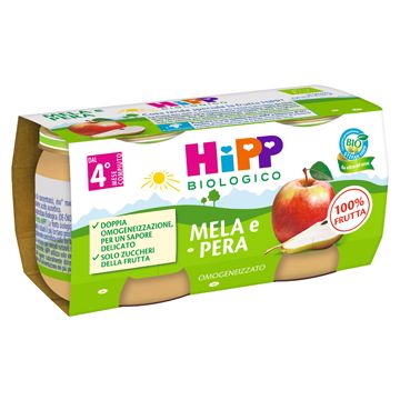 Hipp Omog Mela/pera 2x80g