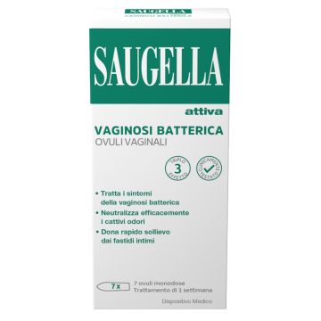 Saugella Attiva Vaginosi Batterica 7 Ovuli Vaginali