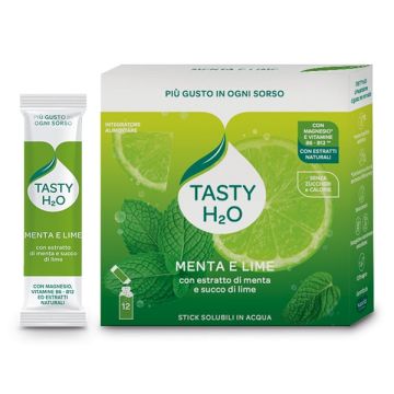 Tasty H2o Menta e Lime 12 Stick da 2,5 g