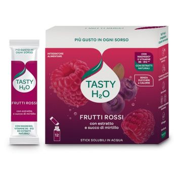 Tasty H2o Frutti Rossi 12 Stick da 2,5 g