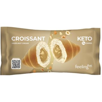 Feeling ok Croissant Ripieno di Crema alla Nocciola 50 g