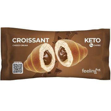 Feeling ok Croissant Ripieno di Crema al Cioccolato 50 g