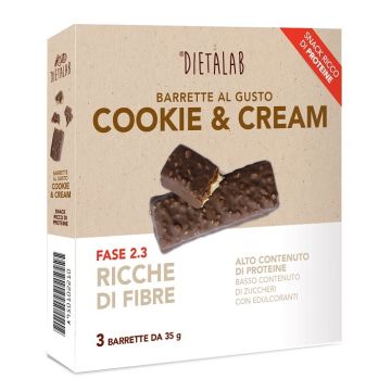 Dietalab Barretta Cookie & Cream 3 Barrette da 35 g