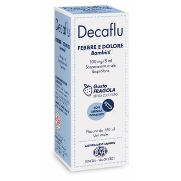 Decaflu Febbre e Dolore*orale Sosp 150 ml 100 Mg/5 ml Gustofragola Senza Zucchero