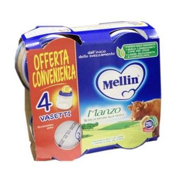 Mellin Omog Manzo 4x80g